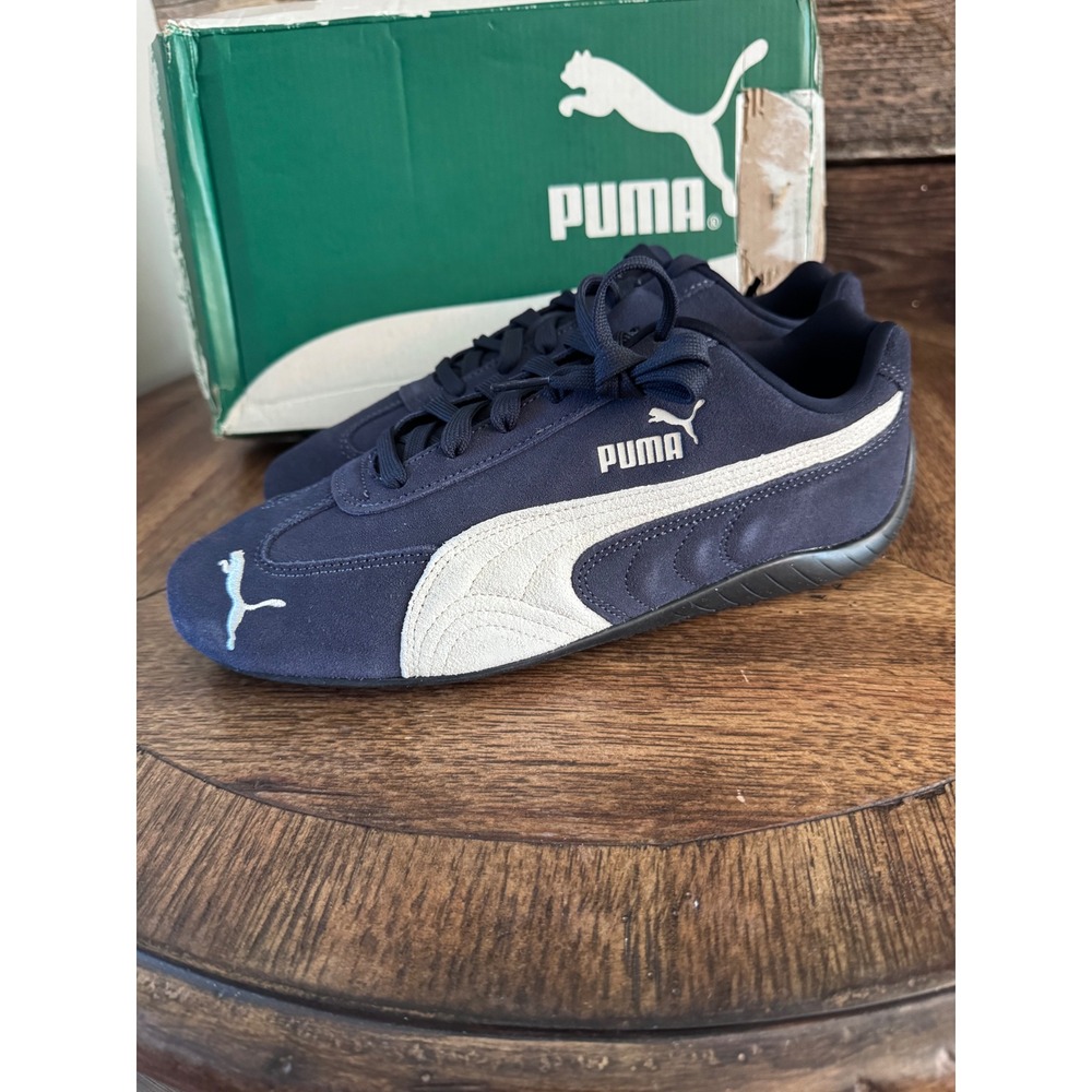 Puma Speedcat OG New Navy Warm White Suede Sneakers 380173-02 Mens 9.5